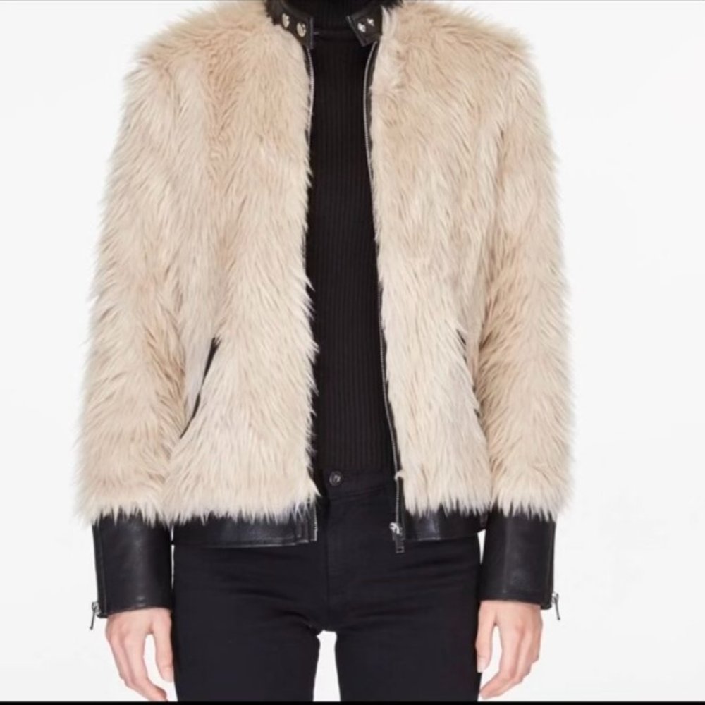 Brand new fuzzy jacket,  size S